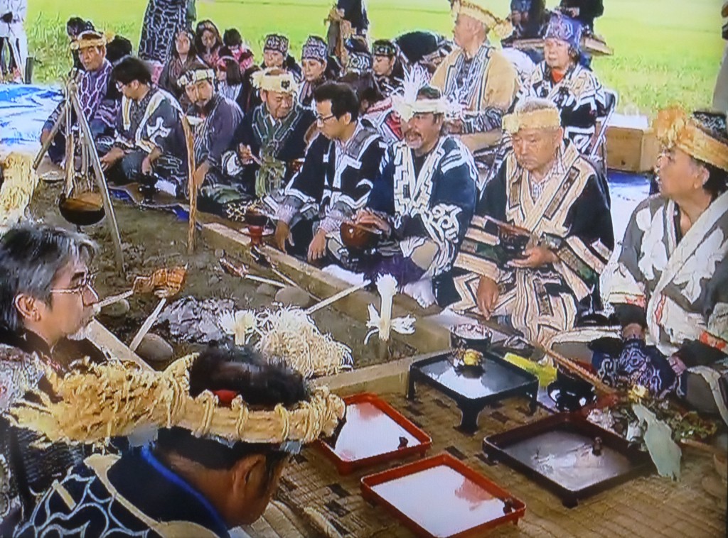 アイヌの人々によるサケの豊漁祈願の儀式